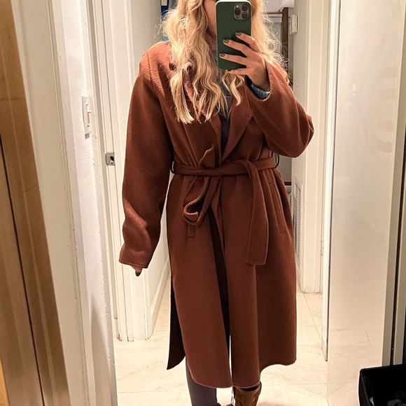Zara Jackets & Blazers - Zara Brown Winter Belted Trench
